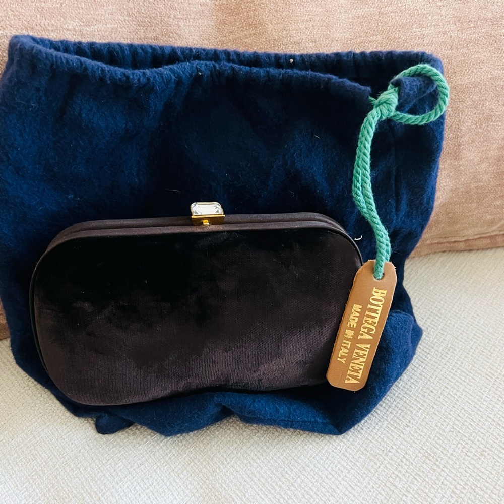 Bottega Veneta Velvet Brown clutch